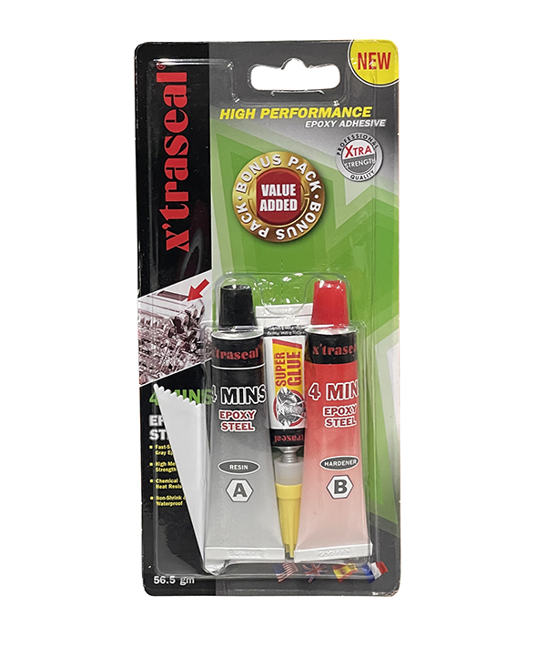 Keo dán Epoxy X traseal 4 Minutes Steel 17ml x 2